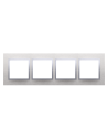 Ramka 4-krotna Nature-Metal, INOX KLASYCZNY, IP20/IP44* (*IP44-należy zastosować zestaw uszczelek DUN4) KONTAKT SIMON DRN4/77