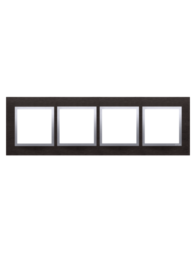 Ramka 4-krotna Nature-Metal, INOX YIN, IP20/IP44* (*IP44-należy zastosować zestaw uszczelek DUN4) KONTAKT SIMON DRN4/78