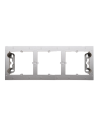 Puszka natynkowa 3-krotna do ramek PREMIUM. Głębokość 35 mm srebrny mat KONTAKT SIMON DPN3/43