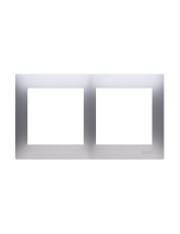Ramka 2-krotna PREMIUM IP20 / IP44 srebrny mat KONTAKT SIMON DR2/43