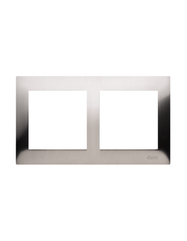 Ramka 2-krotna PREMIUM IP20 / IP44 inox KONTAKT SIMON DR2/61