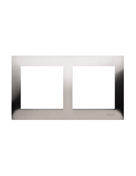 Ramka 2-krotna PREMIUM IP20 / IP44 inox KONTAKT SIMON DR2/61