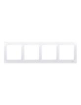 Ramka 4-krotna PREMIUM IP20 / IP44 biały KONTAKT SIMON DR4/11