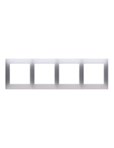 Ramka 4-krotna PREMIUM IP20 / IP44 srebrny mat KONTAKT SIMON DR4/43