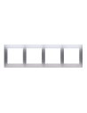 Ramka 4-krotna PREMIUM IP20 / IP44 srebrny mat KONTAKT SIMON DR4/43