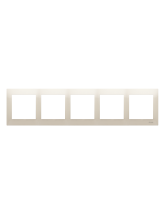 Ramka 5-krotna PREMIUM IP20 / IP44 kremowy KONTAKT SIMON DR5/41