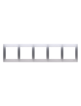 Ramka 5-krotna PREMIUM IP20 / IP44 srebrny mat KONTAKT SIMON DR5/43