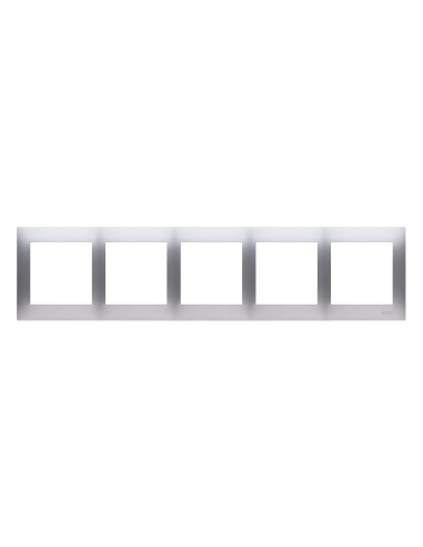 Ramka 5-krotna PREMIUM IP20 / IP44 srebrny mat KONTAKT SIMON DR5/43
