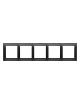Ramka 5-krotna PREMIUM IP20 / IP44 czarny KONTAKT SIMON DR5/49