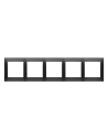 Ramka 5-krotna PREMIUM IP20 / IP44 czarny KONTAKT SIMON DR5/49