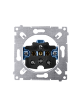 Gniazdo wtyczkowe z uziemieniem (mechanizm) 16A, 250V~, zaciski śrubowe KONTAKT SIMON SGZ1M