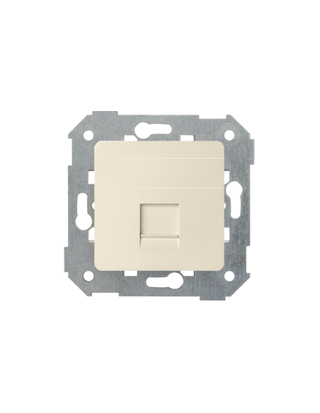 Pokrywa 1x gniazdo RJ45, płaska z żaluzją (moduł) kremowy *Do wyczerpania stanów magazynowych KONTAKT SIMON 82005-31