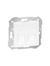 Pokrywa 2x gniazdo RJ45, płaska z żaluzjami (moduł) biały KONTAKT SIMON 82006-30