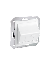 Pokrywa 1x gniazdo RJ45, skośna z żaluzją (moduł). !Wymagany adapter 75001-39 biały KONTAKT SIMON 82578-30