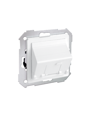 Pokrywa 1x gniazdo RJ45, skośna z żaluzją (moduł). !Wymagany adapter 75001-39 biały KONTAKT SIMON 82578-30