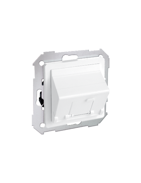 Pokrywa 1x gniazdo RJ45, skośna z żaluzją (moduł). !Wymagany adapter 75001-39 biały KONTAKT SIMON 82578-30