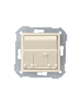 Pokrywa 1x gniazdo RJ45, skośna z żaluzją (moduł). !Wymagany adapter 75001-39 kremowy *Do wyczerpania stanów magazynowych KONTAK