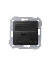 Pokrywa 1x gniazdo RJ45, skośna z żaluzją (moduł). !Wymagany adapter 75001-39 grafit KONTAKT SIMON 82578-38
