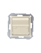 Pokrywa 2x gniazdo RJ45, skośna z żaluzjami (moduł). !Wymagane adaptery 2x75001-39 kremowy *Do wyczerpania stanów magazynowych K