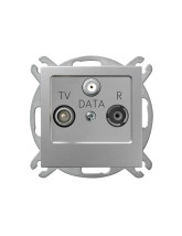 Gniazdo RTV-DATA SREBRO AS