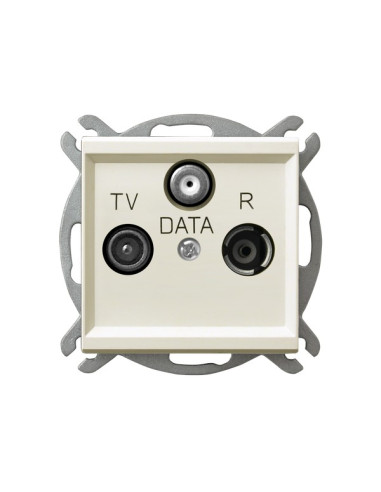 Gniazdo RTV-DATA ECRU SONATA