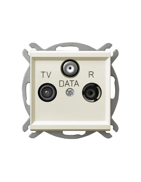 Gniazdo RTV-DATA ECRU SONATA