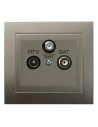 Gniazdo RTV-SAT z dwoma wyjściami SAT SATYNA LIGHT KIER