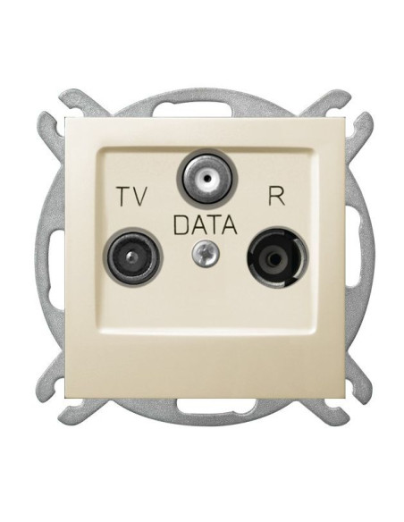 Gniazdo RTV-DATA ECRU IMPRESJA