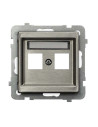 Obudowa gniazda podwójnego typu Keystone prosta STAL INOX SONATA STAL INOX