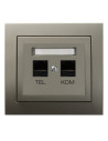 Gniazdo komputerowo-telefoniczne RJ 45 kat. 5e, (8-stykowe) + RJ 11 (6-stykowe) SATYNA LIGHT KIER
