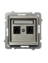 Gniazdo telefoniczne podwójne niezależne STAL INOX SONATA STAL INOX