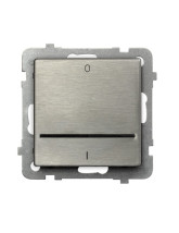 Łącznik dwubiegunowy z podświetleniem niebieskim STAL INOX SONATA STAL INOX