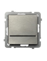 Łącznik kontrolny z podświetleniem niebieskim STAL INOX SONATA STAL INOX