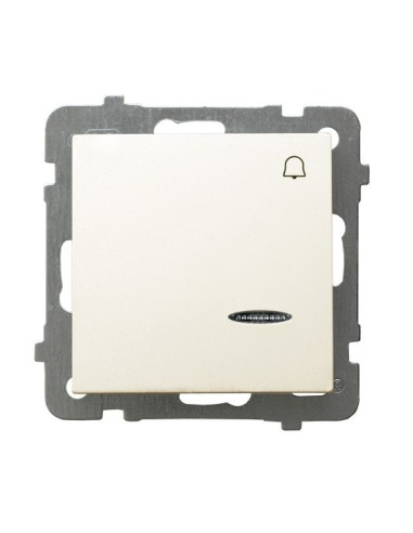 Łącznik zwierny "dzwonek" z podświetleniem pomarańczowym ECRU AS