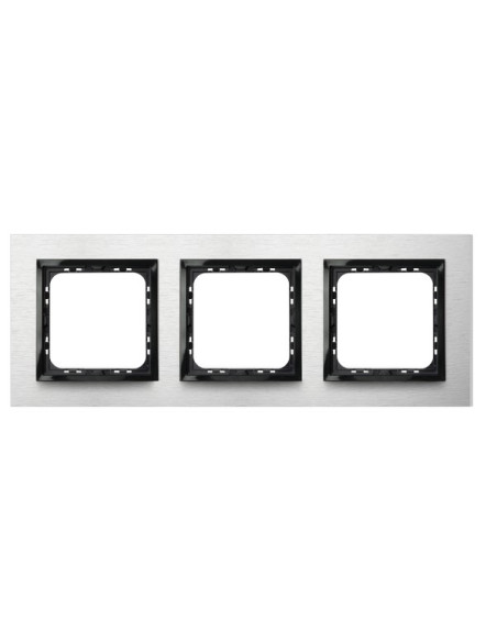 Ramka potrójna SZCZOTKOWANE ALUMINIUM IMPRESJA