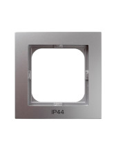 Ramka pojedyncza do łączników IP-44 SREBRO AS