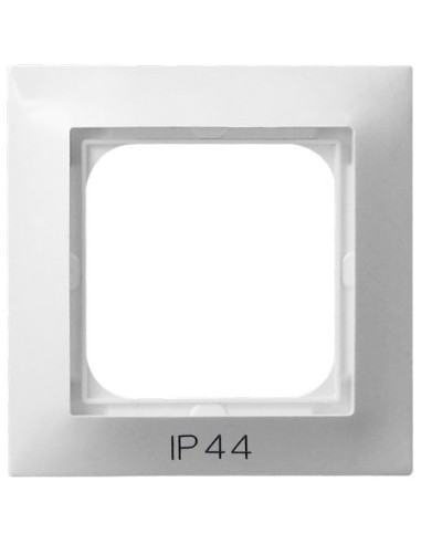 Ramka pojedyncza do łączników IP-44 BIAŁY IMPRESJA