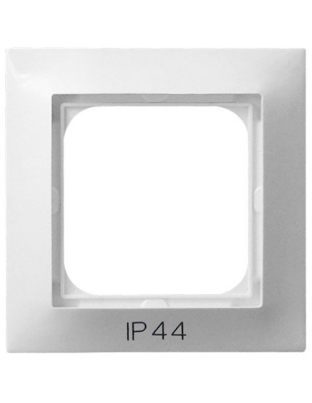 Ramka pojedyncza do łączników IP-44 BIAŁY IMPRESJA