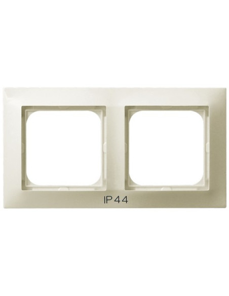 Ramka podwójna do łączników IP-44 ECRU IMPRESJA
