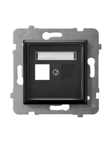 Obudowa gniazda pojedynczego typu Keystone prosta CZARNY METALIK ARIA