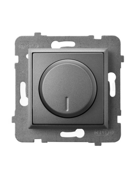 Ściemniacz przyciskowo-obrotowy przystosowany do obciążenia żarowego i halogenowego SZARY MAT ARIA