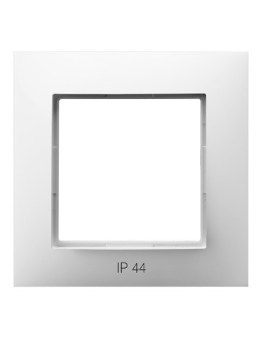 Ramka pojedyncza do łączników IP-44 BIAŁY ARIA
