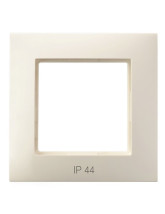 Ramka pojedyncza do łączników IP-44 ECRU ARIA