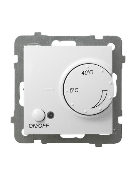 Regulator temperatury z czujnikiem podpodłogowym, produkt zawiera nanocząsteczki srebra BIAŁY AS ANTYBAKTERYJNY